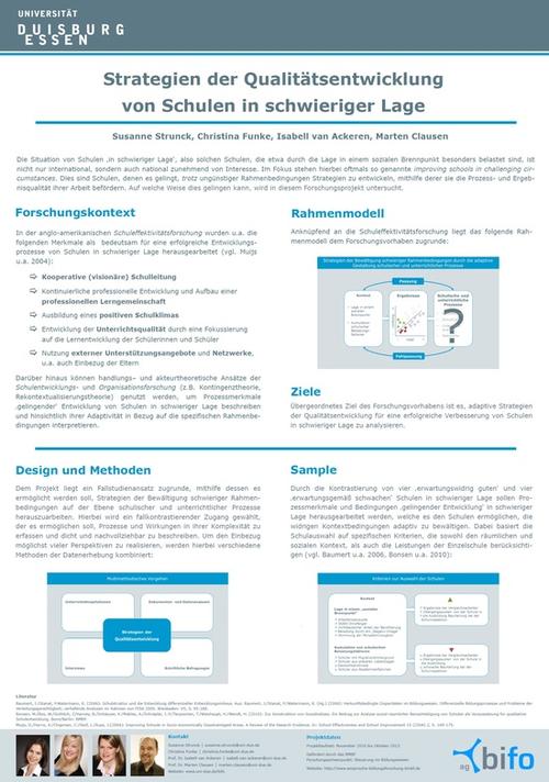 Strategien der Qualitätssicherung von Schulen in schwieriger Lage